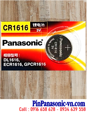 Panasonic CR1616, Pin 3v Lithium Panasonic CR1616 chính hãng, Xuất xứ Indonesia 