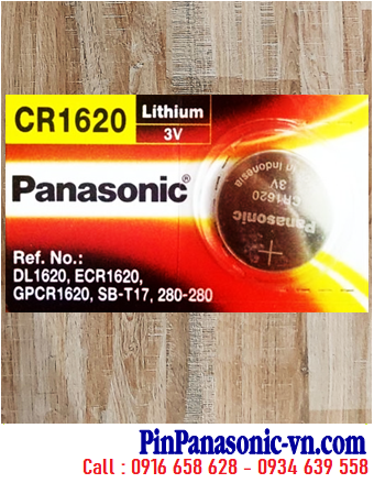 Panasonic CR1620; Pin 3v lithium Panasonic CR1620 Made in Indonesia