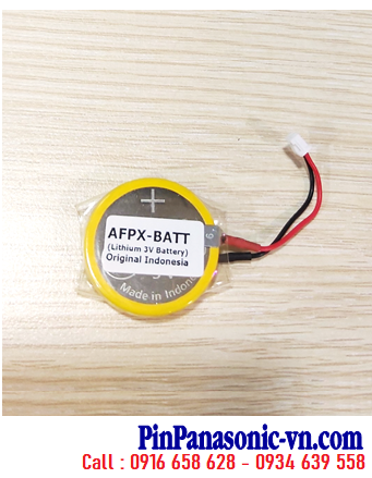 AFPX-BATT, Pin nuôi nguồn PLC AFPX-BATT lithium 3v 620mAh (Zắc cắm) chính hãng, Xuất xứ Indonesia 